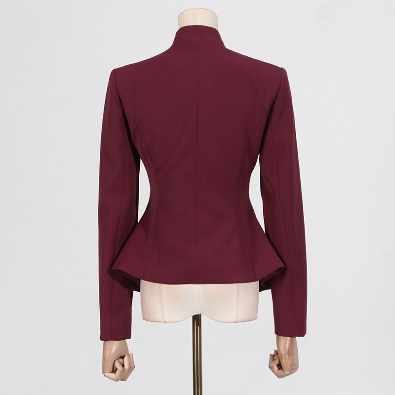 Embroidered Blazer & Pleated Skirt Set(MS214) - Mariam's Collection