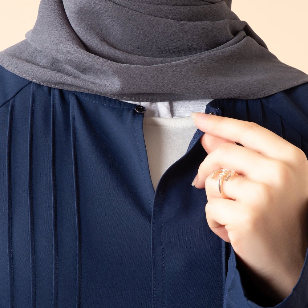 Essence Pleated Abaya – Sandstone Beige(MA254) - Mariam's Collection