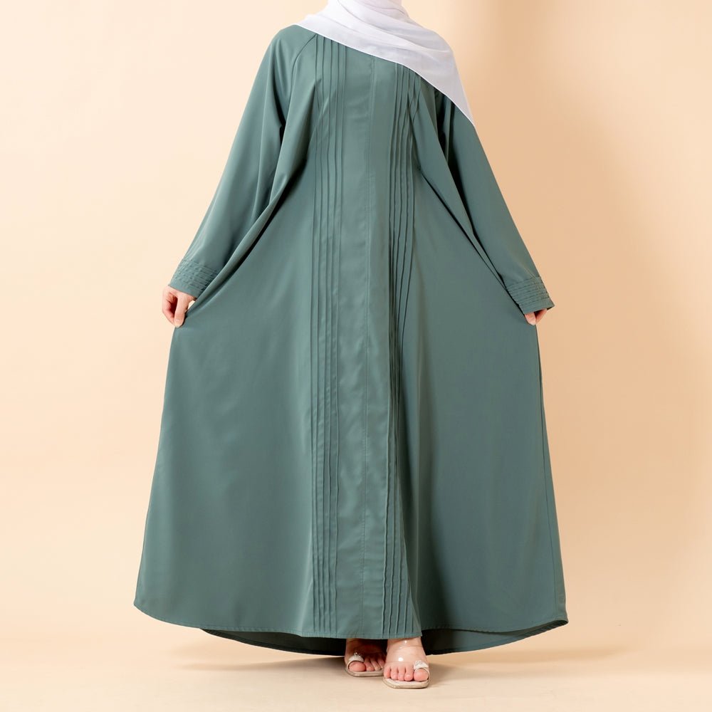 Essence Pleated Abaya – Sandstone Beige(MA254) - Mariam's Collection