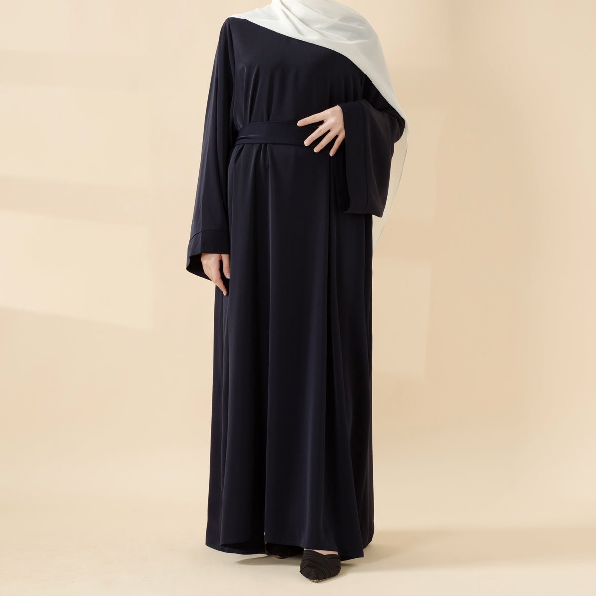 Essential Premium Loose Fit Abaya 2 - Piece Set with Versatile Pockets (MA120) - Mariam's Collection