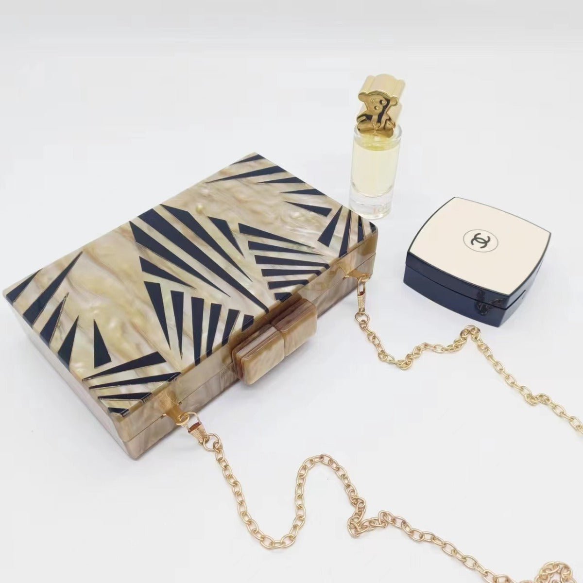 etro Zebra Pattern Dinner Bag Acrylic Shoulder Chain Clutch for Women(MAC255) - Mariam's Collection