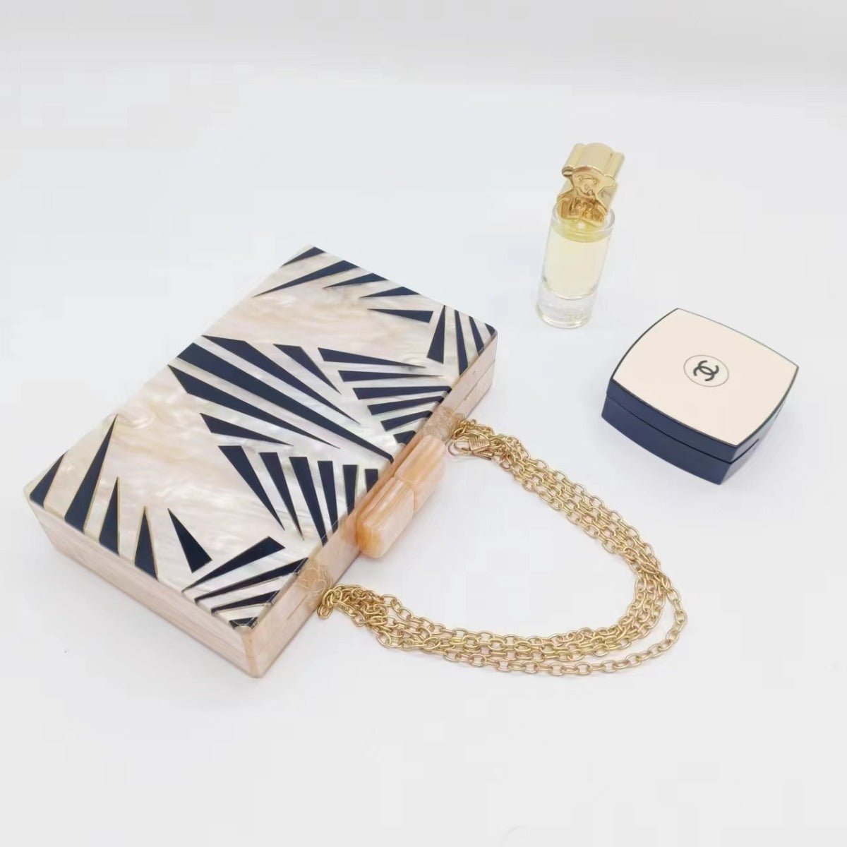 etro Zebra Pattern Dinner Bag Acrylic Shoulder Chain Clutch for Women(MAC255) - Mariam's Collection