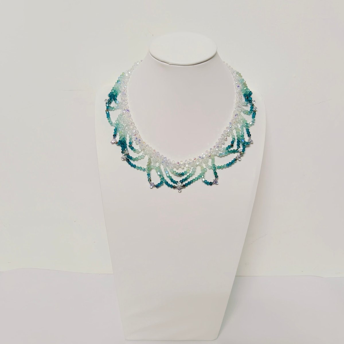 Exquisite Handmade Woven Luminescence Beaded Necklace (MAC343) - Mariam's Collection
