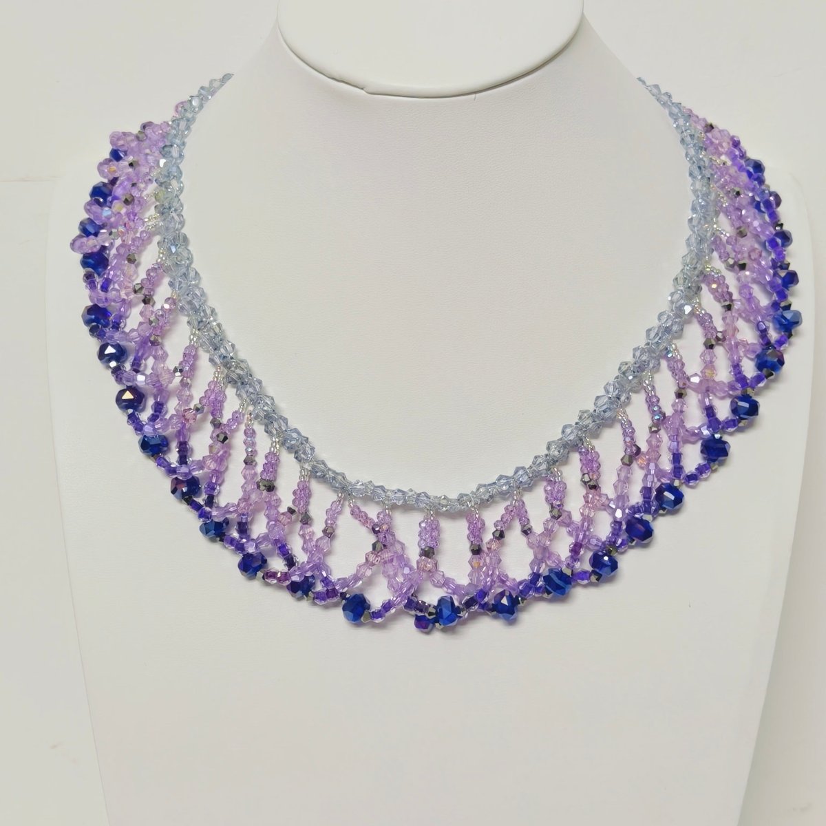Exquisite Handmade Woven Luminescence Beaded Necklace (MAC343) - Mariam's Collection