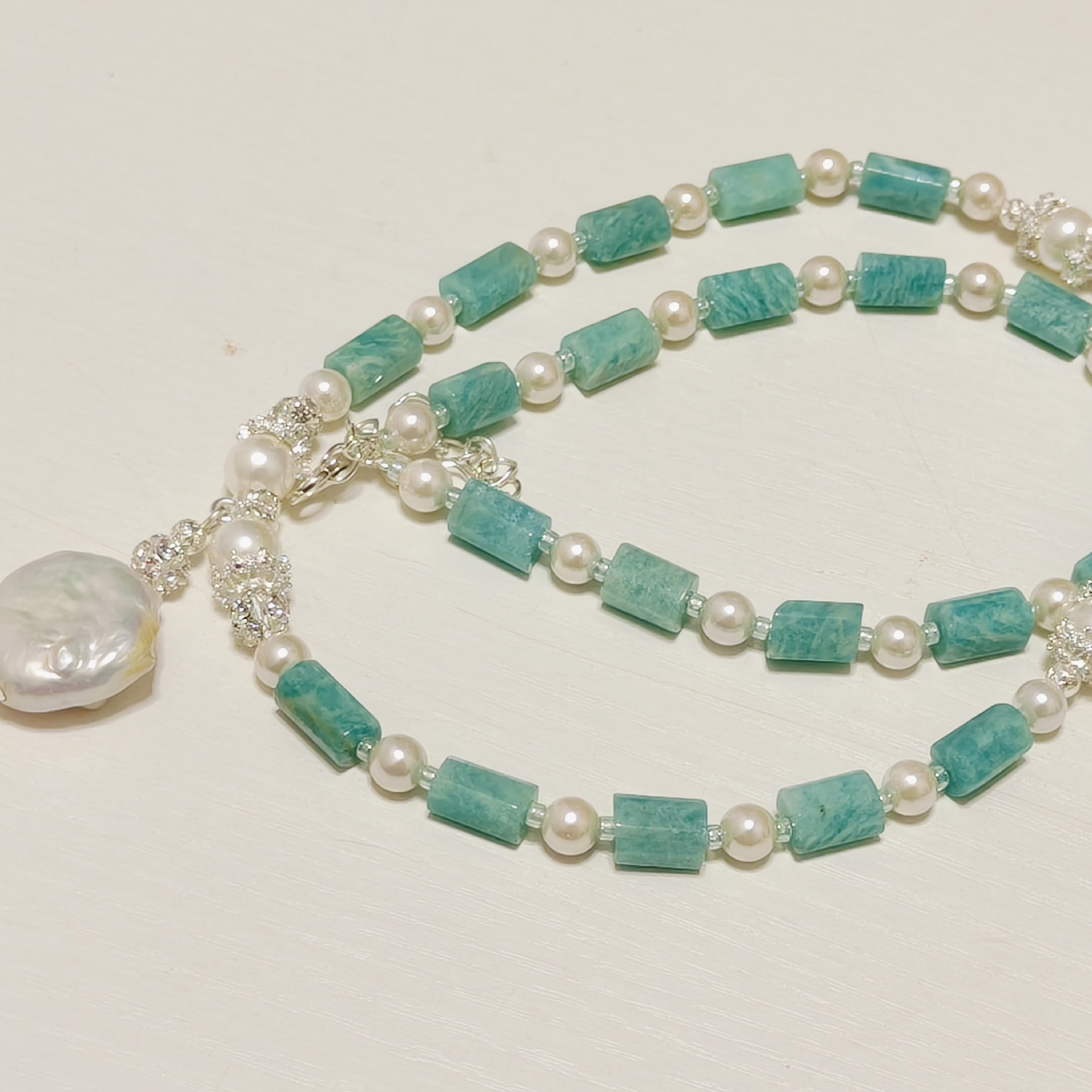 Handmade Premium Crystal Necklace | Artisan Woven Jewelry with Alloy Accents | Elegant Sparkling Statement Necklace for Women (MAC344)