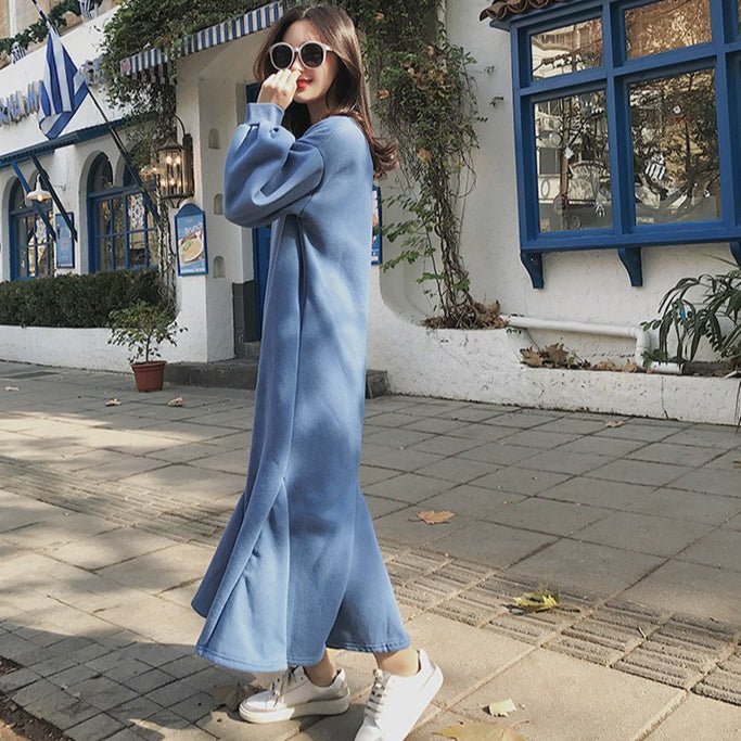 Fleece - Lined Sweatshirt Mermaid Dress(MS193) - Mariam's Collection