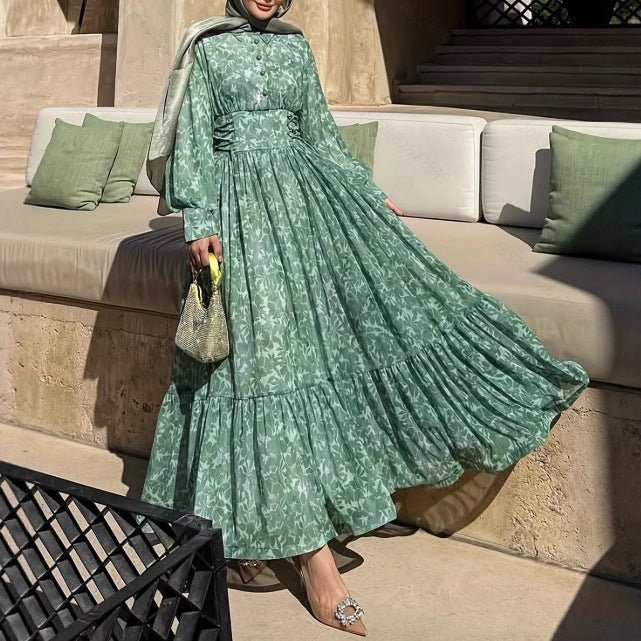 Floral Maxi Dress(MS431) - Mariam's Collection