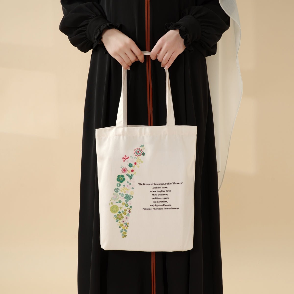 Floral Palestine Tote Bag – Love Forever Blooms