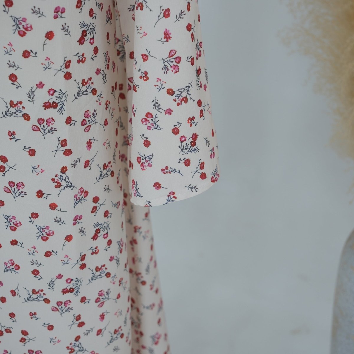 Floral Print Flared Sleeve Maxi Dress(MS490) - Mariam's Collection