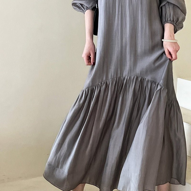 Ruffle Hem Maxi Dress – French Mermaid Maxi Abaya Dress