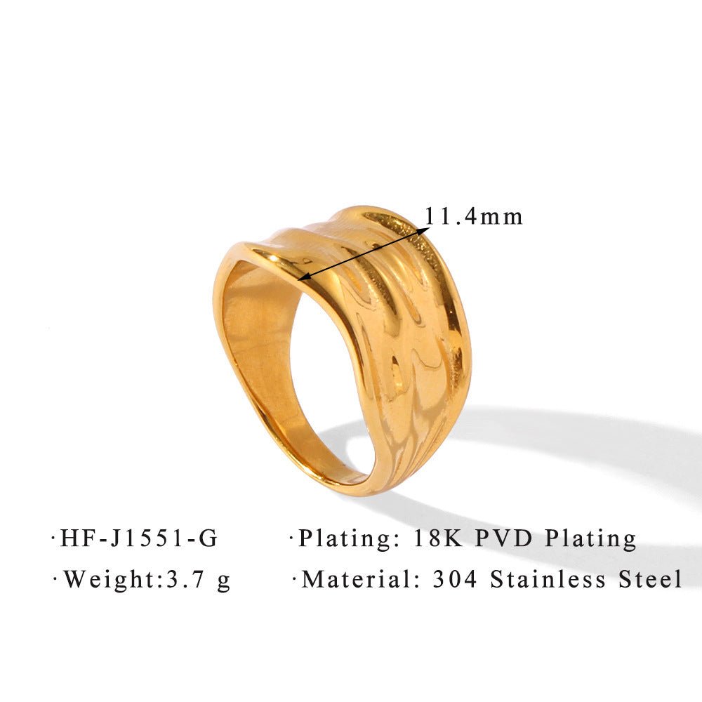 Geometric Brilliance Ring Minimalist High - Shine Bands for Stacking & Styling (MAC272) - Mariam's Collection