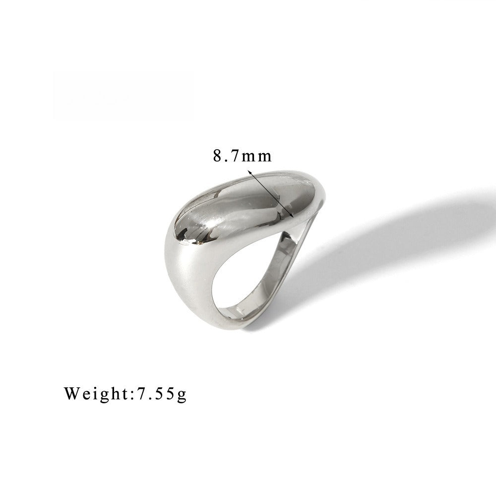 Geometric Brilliance Ring Minimalist High - Shine Bands for Stacking & Styling (MAC272) - Mariam's Collection