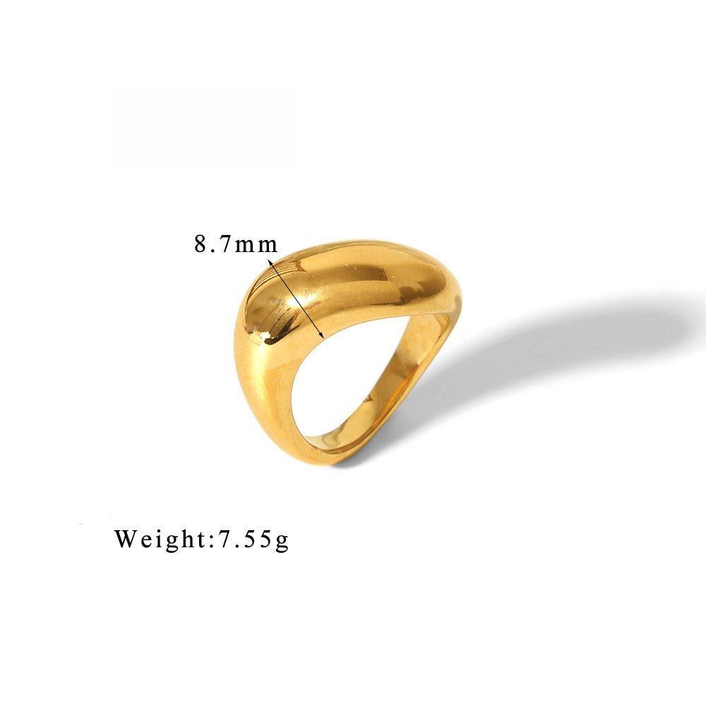 Geometric Brilliance Ring Minimalist High - Shine Bands for Stacking & Styling (MAC272) - Mariam's Collection