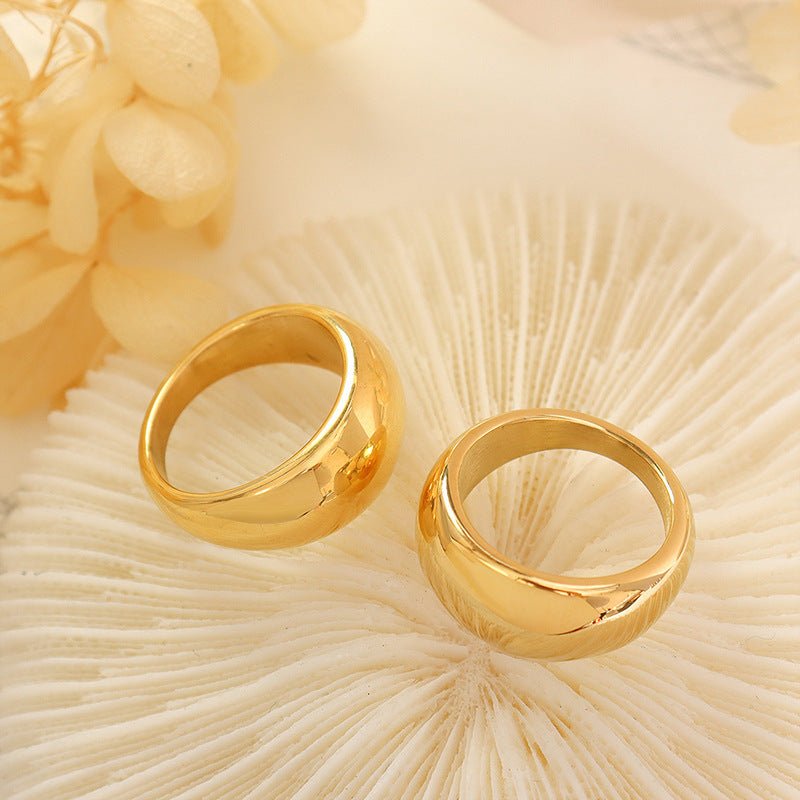 Geometric Brilliance Ring Minimalist High - Shine Bands for Stacking & Styling (MAC272) - Mariam's Collection