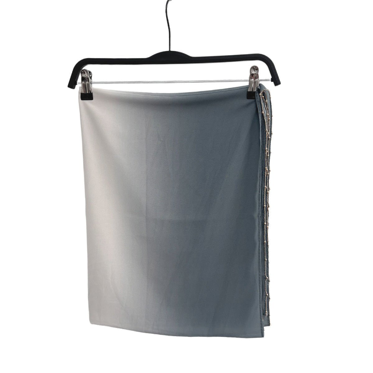 Gradient Colour Pearl Chiffon Beaded Chain Hijab (MH137) - Mariam's Collection