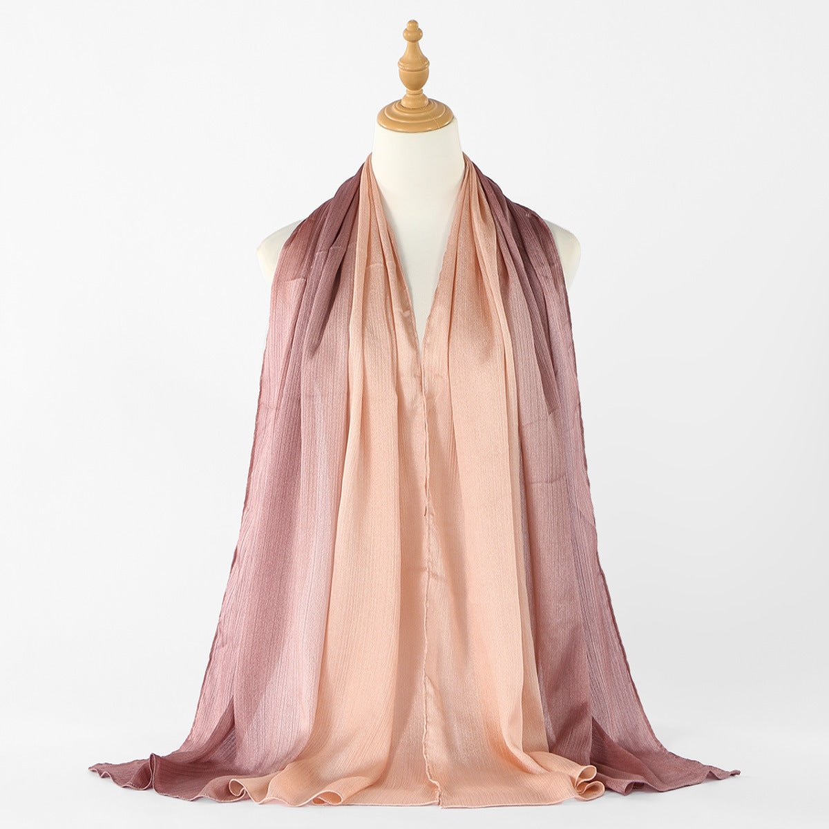 Gradient Crinkle Texture Hijab Scarf(MH253) - Mariam's Collection