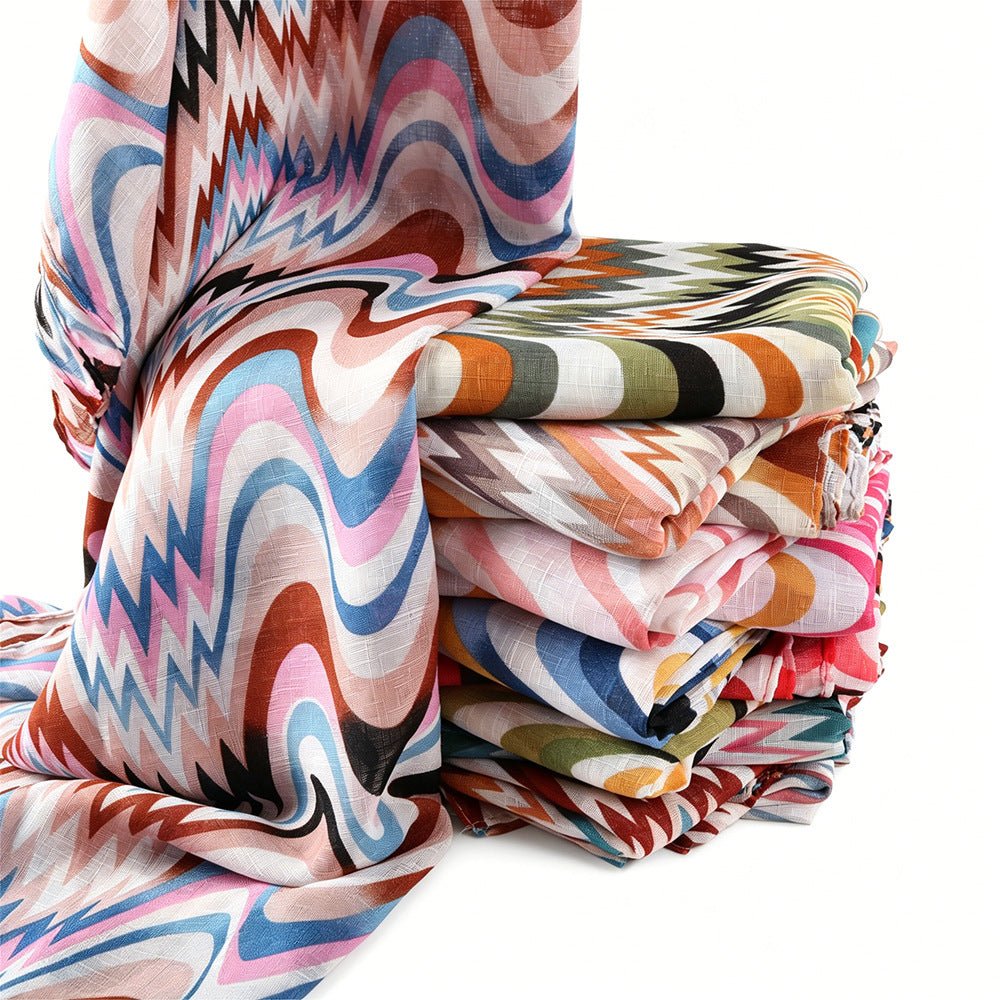 Gradient Wave Print Hijab(MH261) - Mariam's Collection