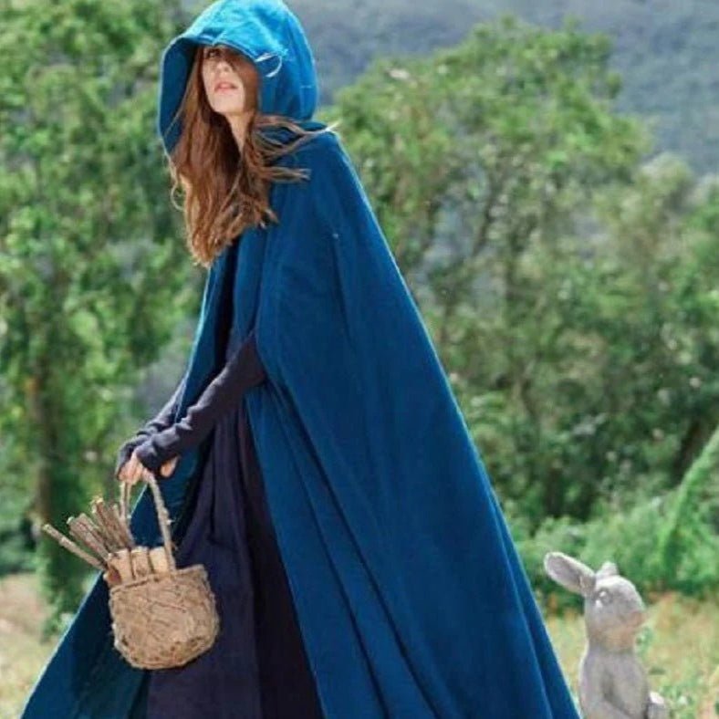 Hooded Shawl Extended Cape Coat | Versatile 5 - Color Hooded Shawl Poncho (MOA088) - Mariam's Collection