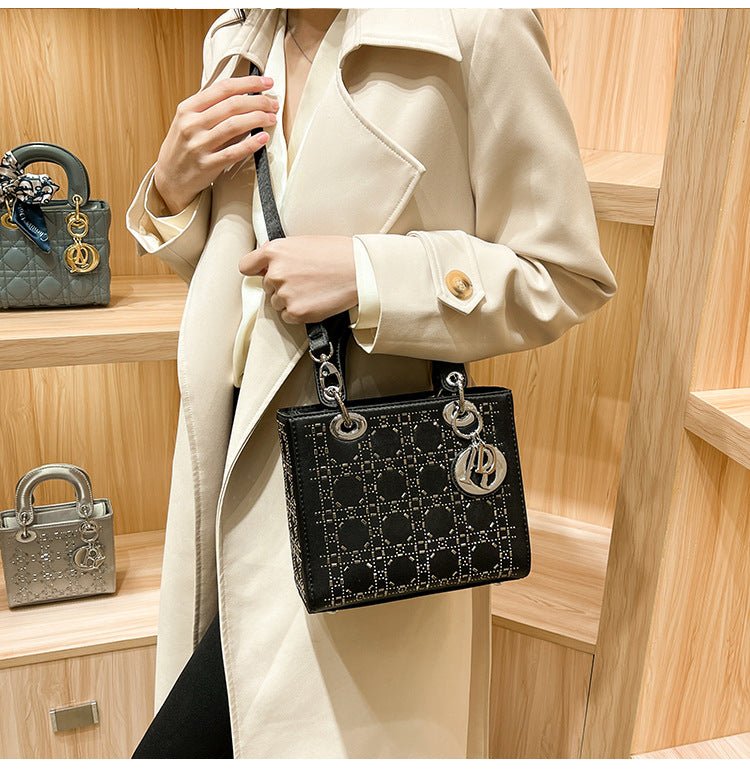 Hot diamond heavy industry high - end satin Princess Diana bag(MAC220) - Mariam's Collection