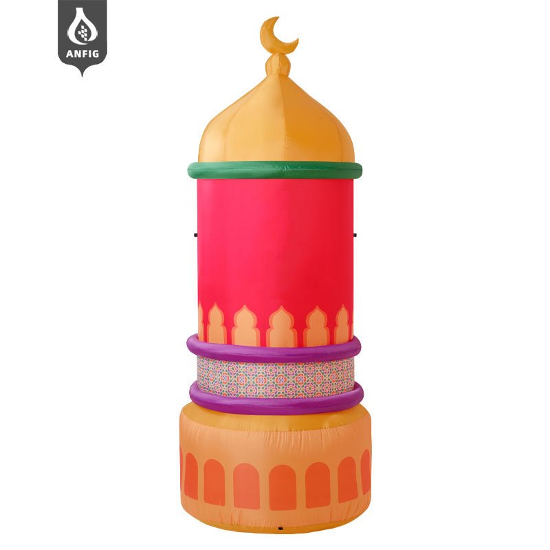 Inflatable 7.5FT Mabrook Al - Iftitah Mosque Decor with LED Lights – Ramadan & Eid Yard Decoration for Outdoor, Lawn, Garden, Party, Store Opening (MAC237) - Mariam's Collection