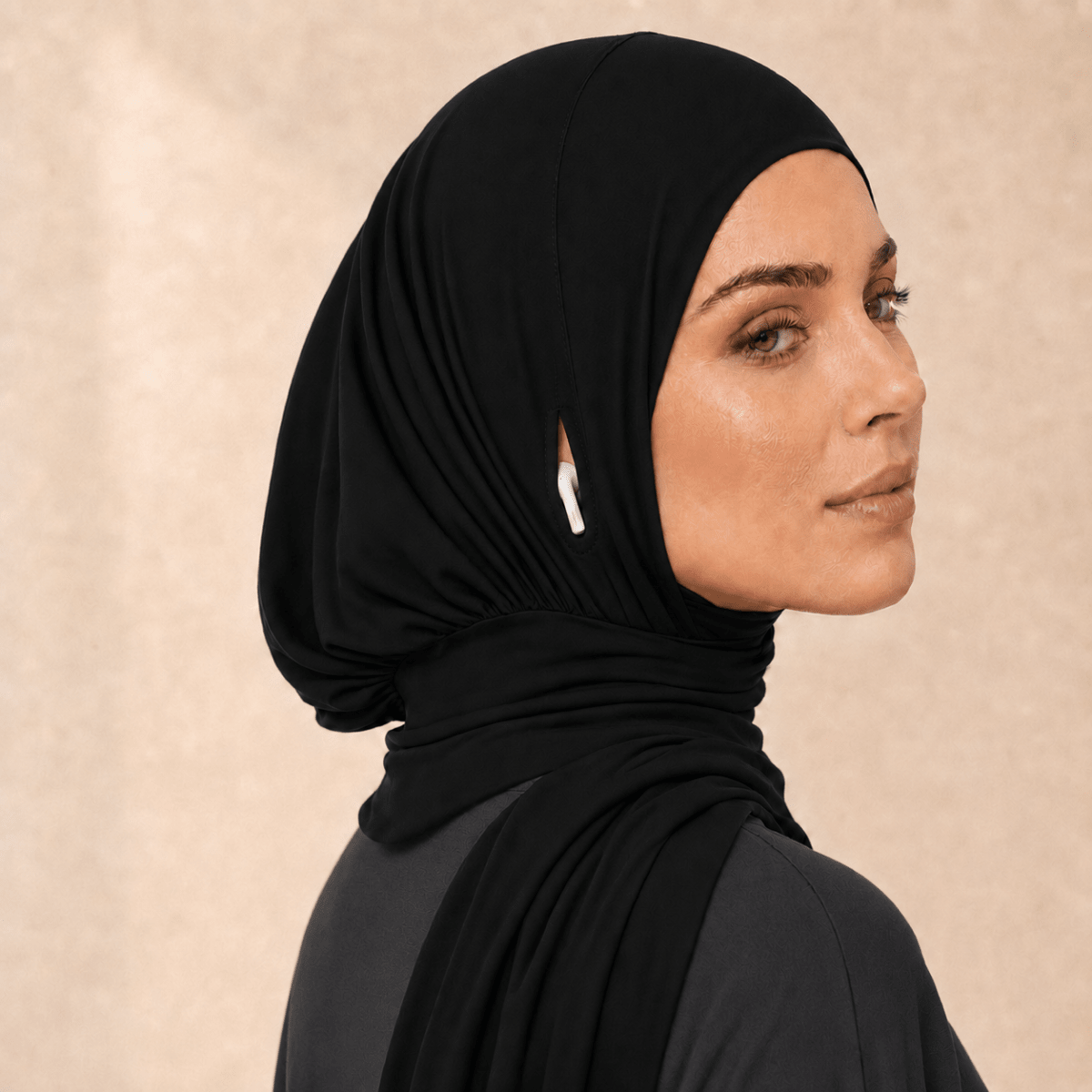 Instant Hijab | Snap-Close, Earphone-Friendly, Cotton Modal (MH225) - Mariam's Collection