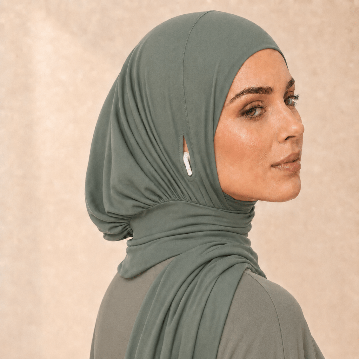 Instant Hijab | Snap-Close, Earphone-Friendly, Cotton Modal (MH225) - Mariam's Collection