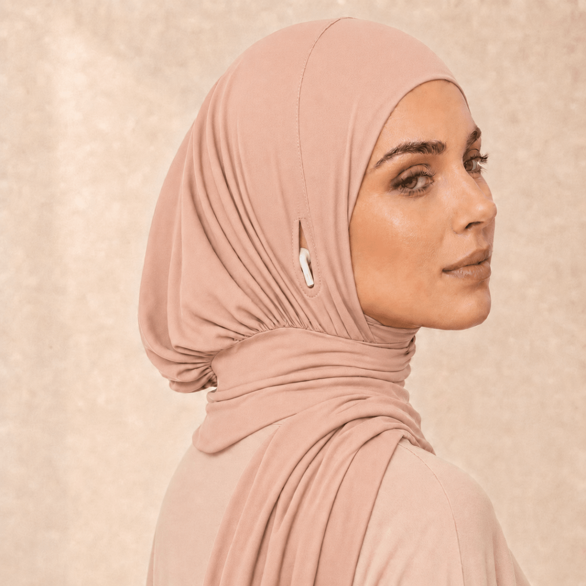 Instant Hijab | Snap-Close, Earphone-Friendly, Cotton Modal (MH225) - Mariam's Collection