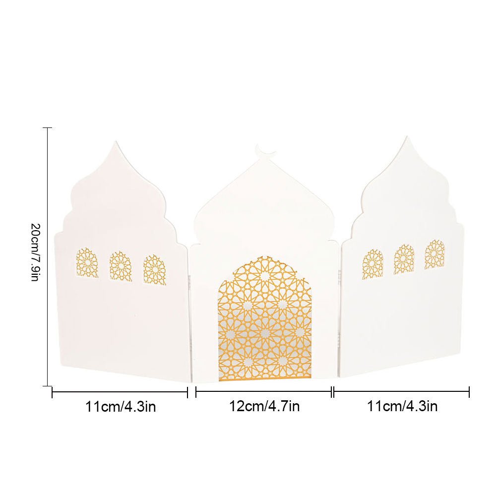 Islamic Acrylic Folding Screen Hollow Pattern Desktop Decor (MAC402) - Mariam's Collection