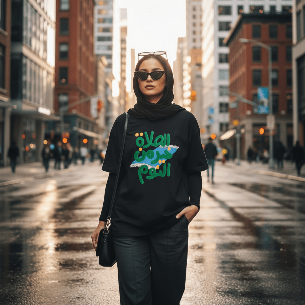 Islamic Style Artistic Design Short Sleeve T-Shirt Collection (MS182) - Mariam's Collection