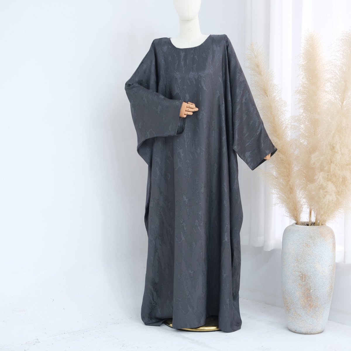 Jacquard Batwing Maxi Abaya(MA447) - Mariam's Collection