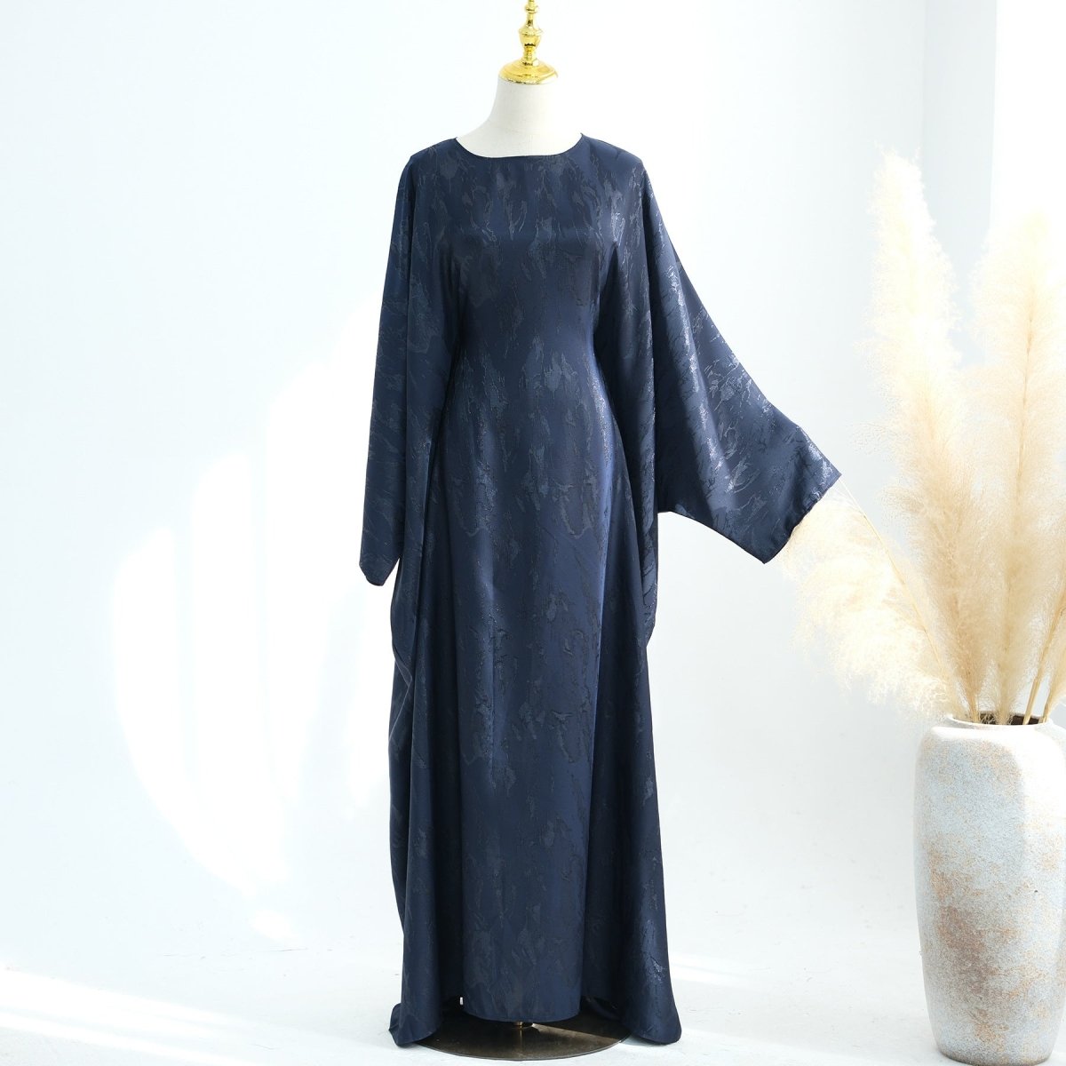 Jacquard Batwing Maxi Abaya(MA447) - Mariam's Collection
