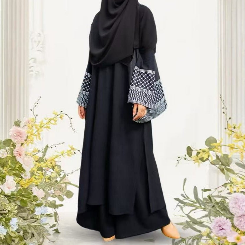 Keffiyeh-Cuff Three-Piece Set(MS495) - Mariam's Collection