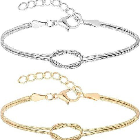 Knot Minimalist Statement Bracelet (MAC288) - Mariam's Collection