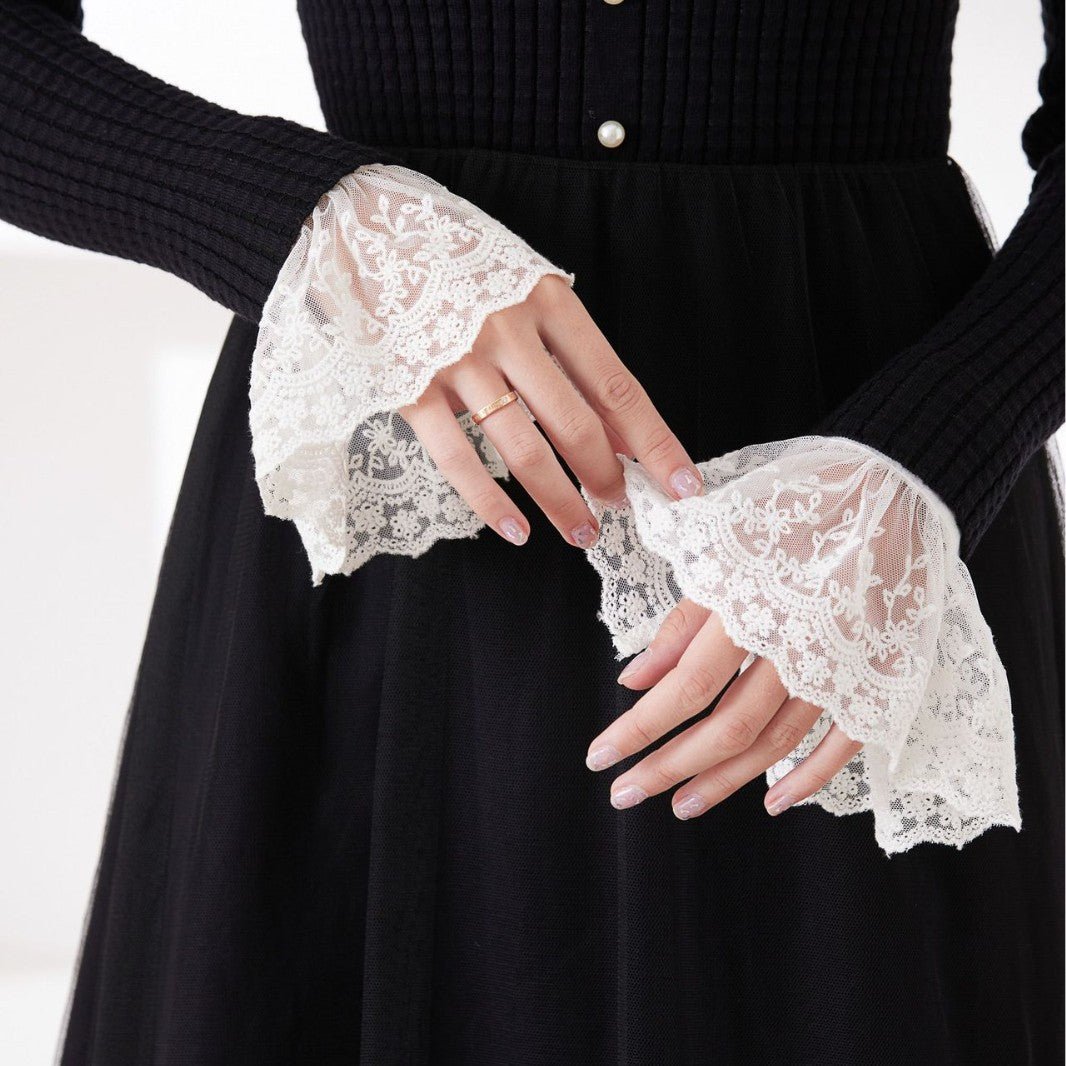 Lace Bell Cuff Sleeves — Flared Detachable Lace Sleeve Accessories
