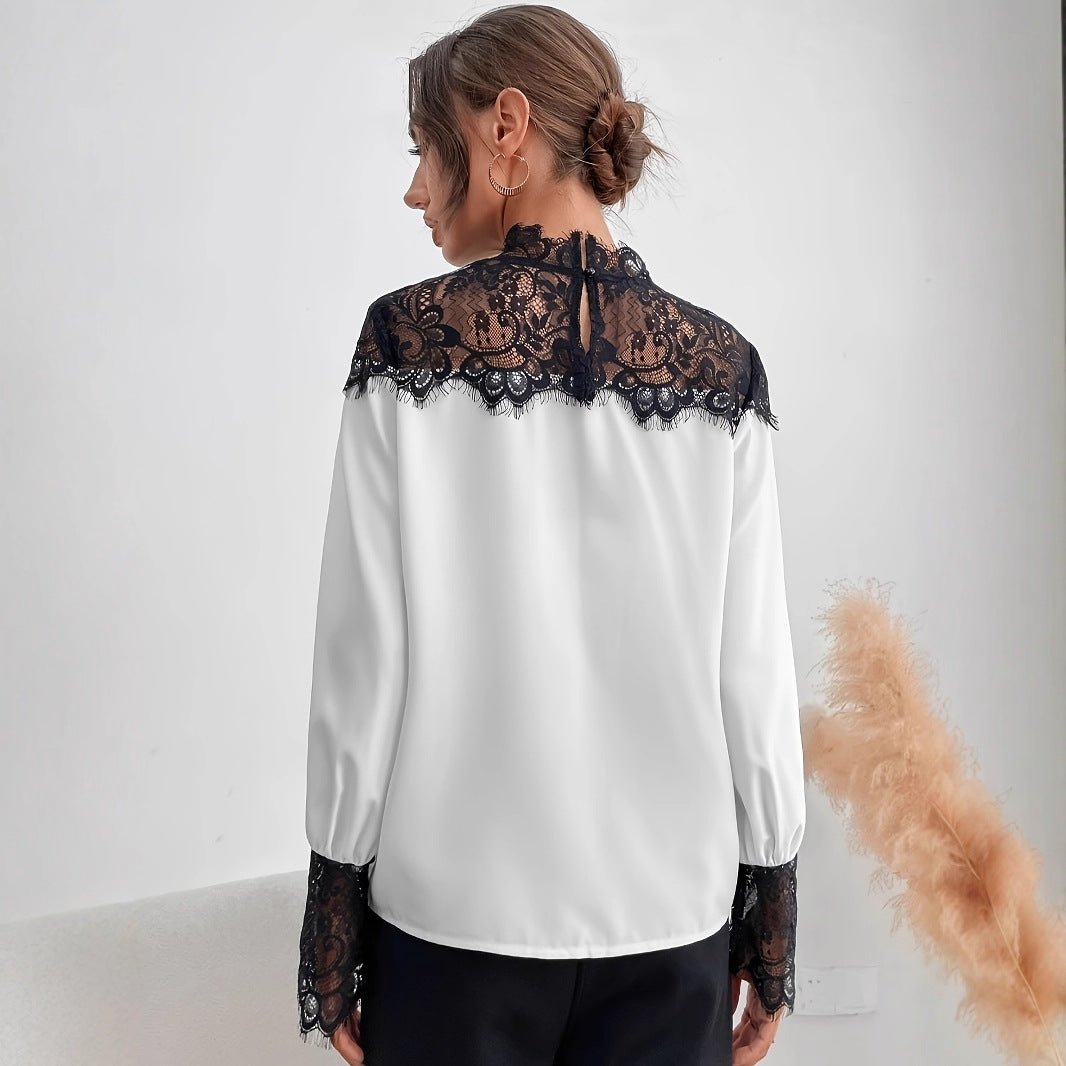 Lace Trim Blouse – Modest Victorian Lace Top | MS387