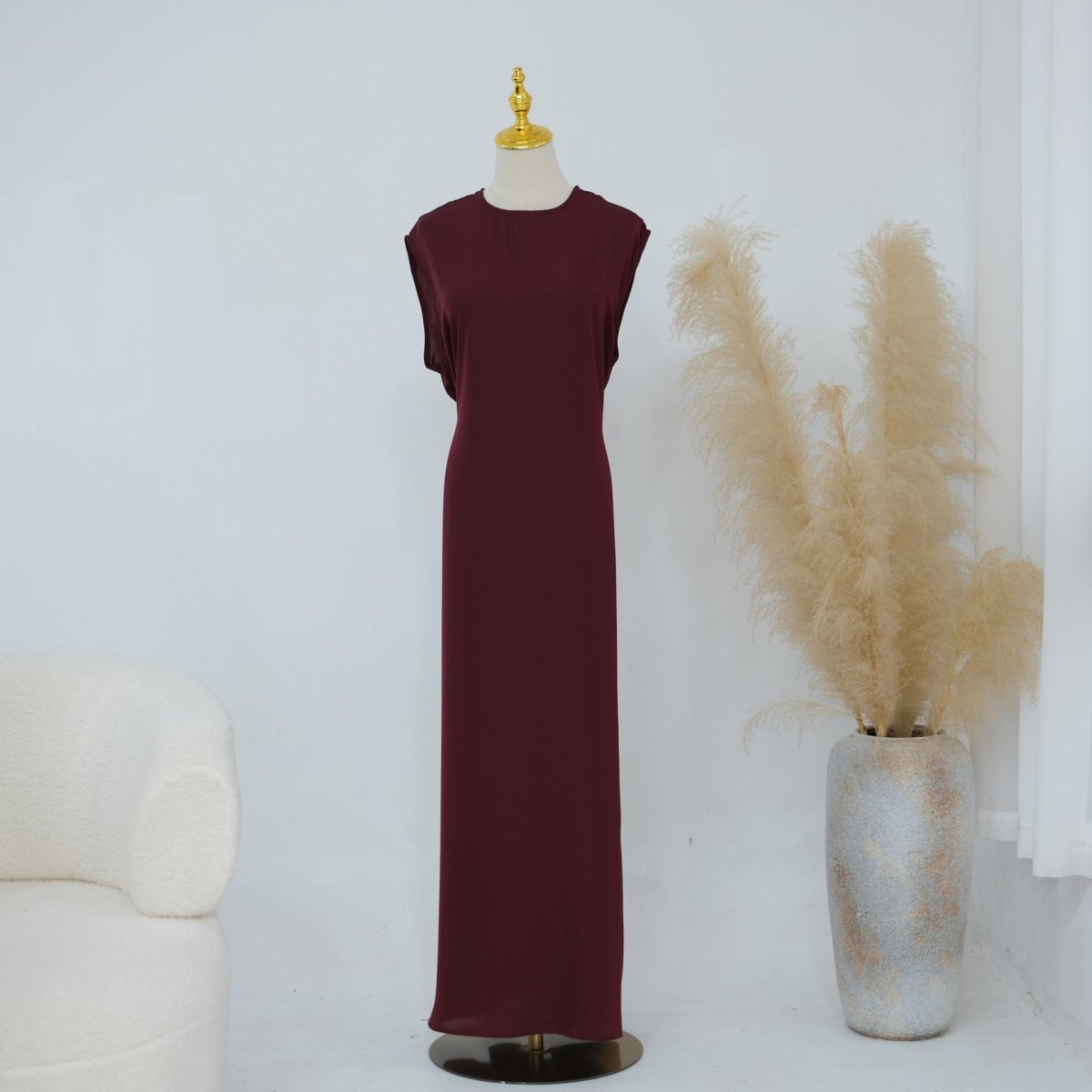 Lace-Trim Nida 3-Piece Abaya Set(MOA330) - Mariam's Collection