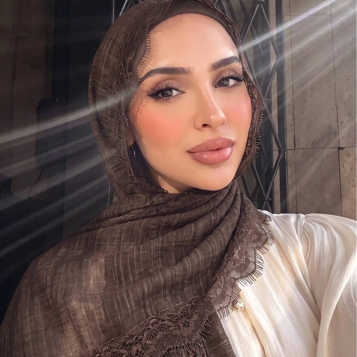 Lace Trim Solid Colour Hijab – Everyday Maxi Hijab