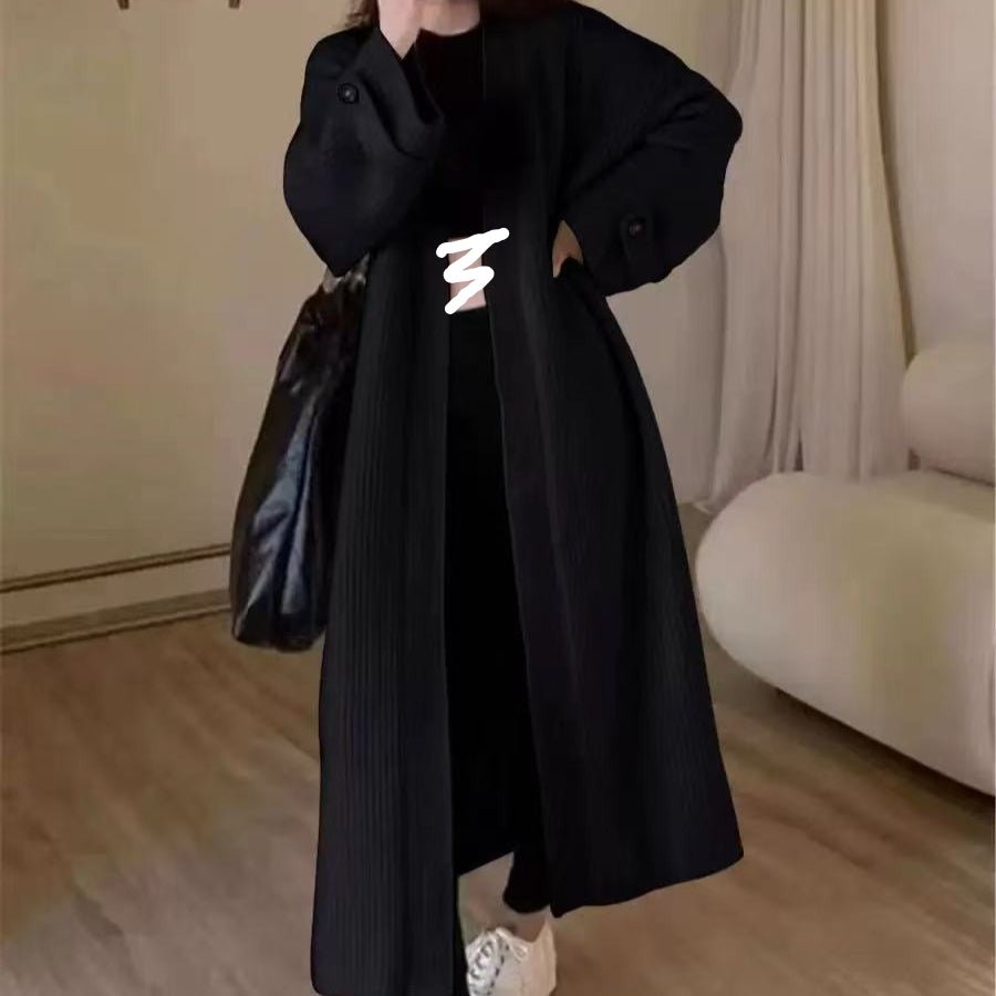 Lazy Style Long Knit Cardigan | Oversized Thick Sweater Coat(MS142) - Mariam's Collection