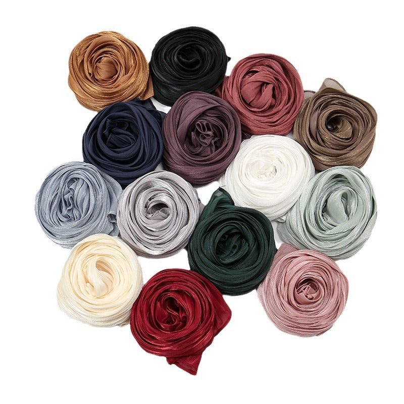 Lightweight Crepe Satin Scarf Elegance Hijab (MH160) - Mariam's Collection