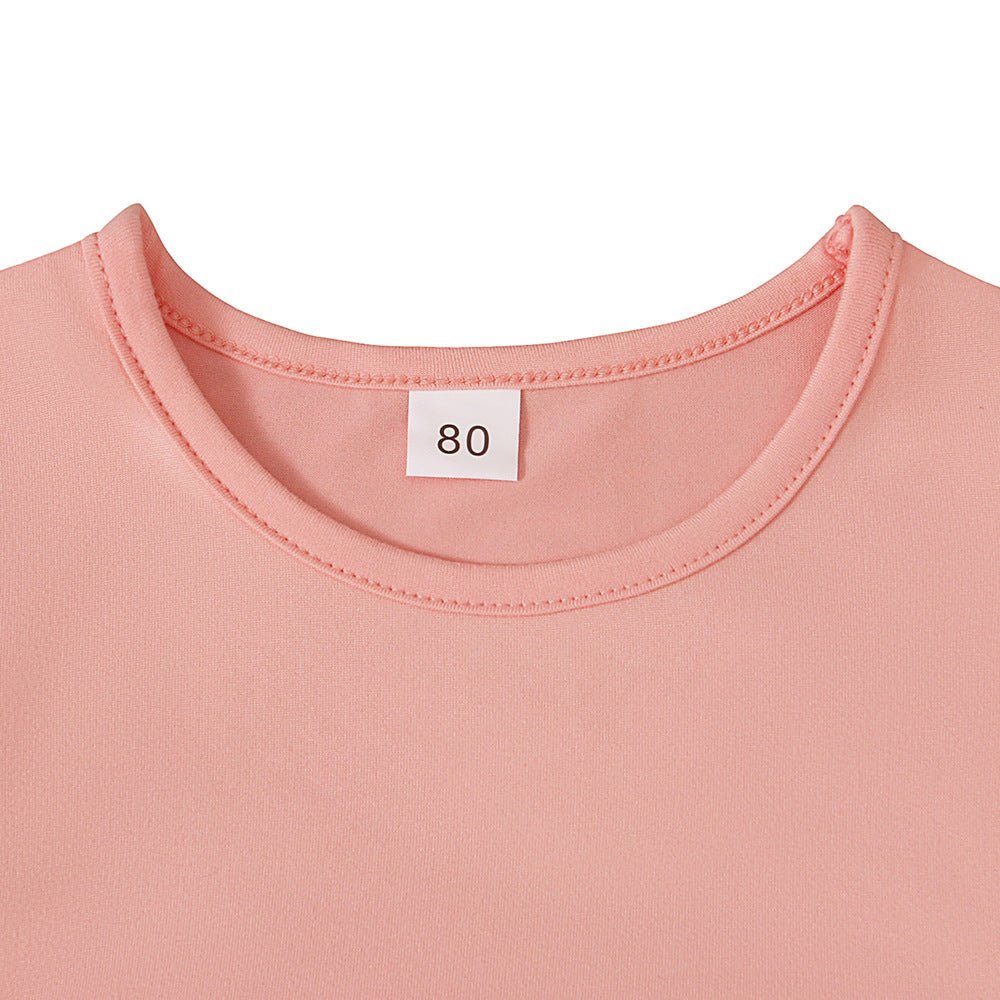 Little Muslimah Girls Dress & Hijab Set with Pom - Pom Trim (MKG028) - Mariam's Collection