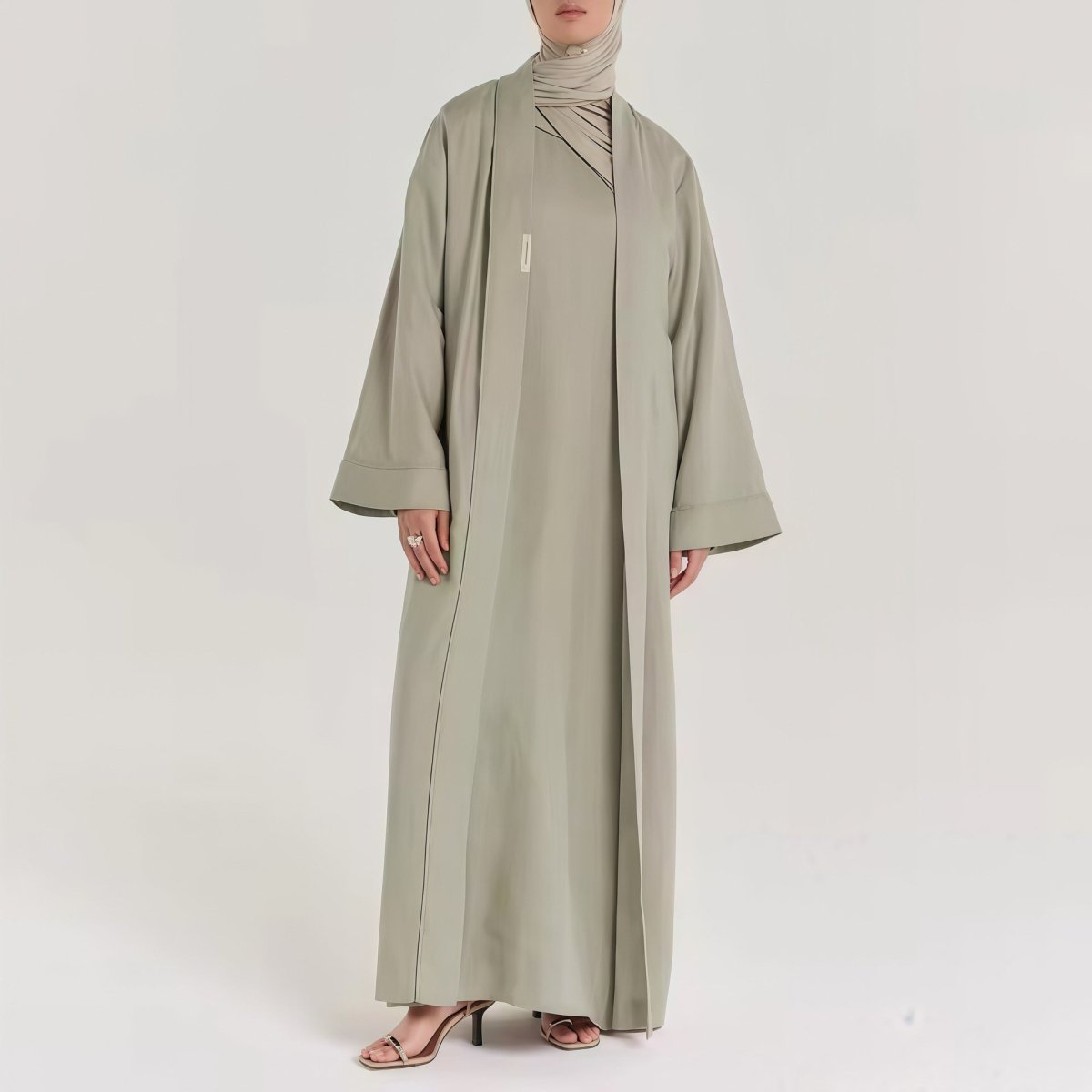 Longline Shawl Collar Cardigan Abaya