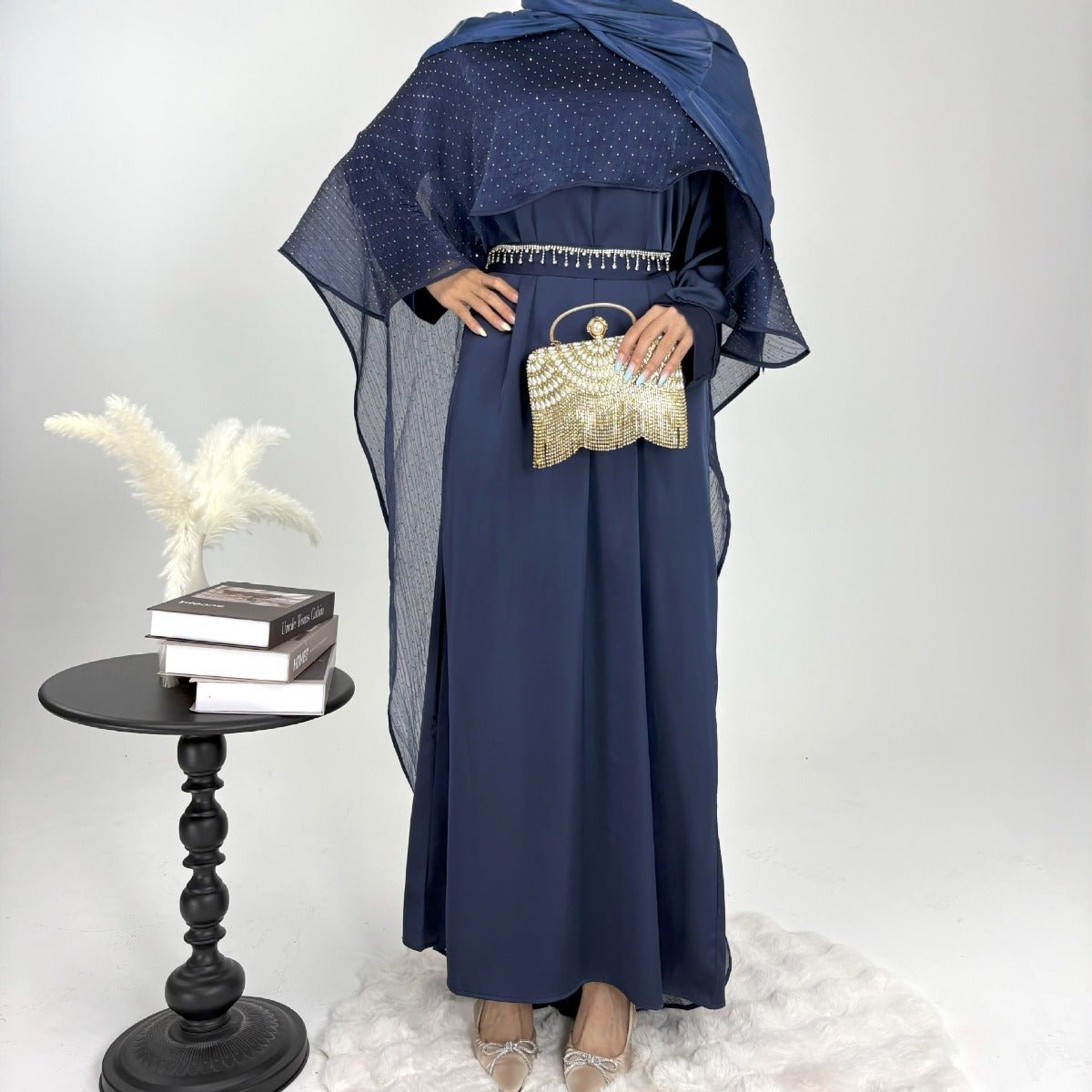 Luminous Modest Robe Collection | Elegant Cloak Suit Dresses. (MA252) - Mariam's Collection