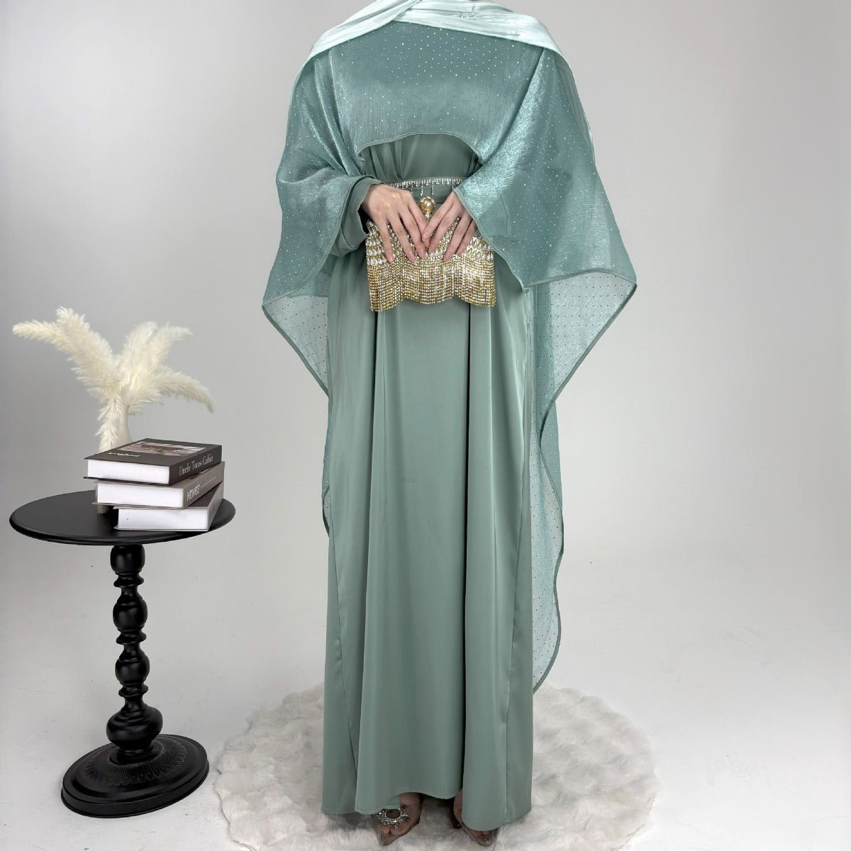 Luminous Modest Robe Collection | Elegant Cloak Suit Dresses. (MA252) - Mariam's Collection