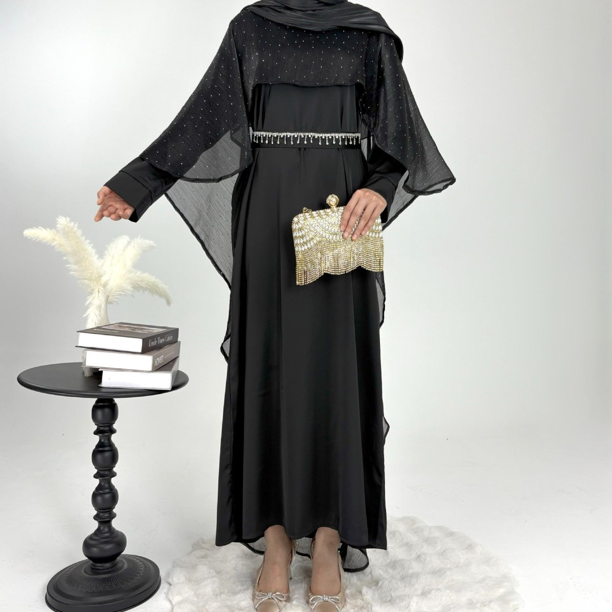 Luminous Modest Robe Collection | Elegant Cloak Suit Dresses. (MA252) - Mariam's Collection