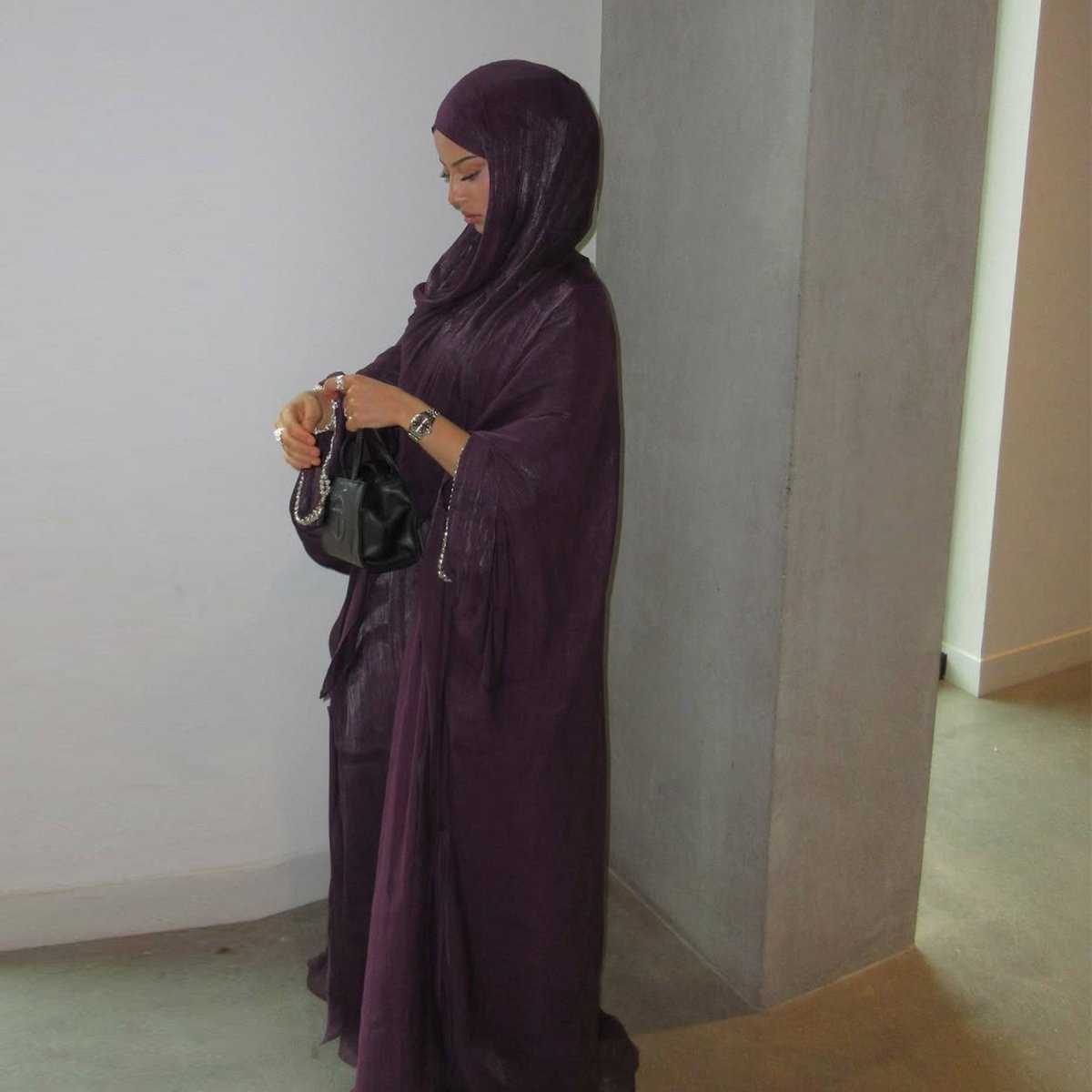 Luxe Beaded Cardigan Abaya | Modest Luxury Evening Wear Beading - Embellished Robes (MOA195) - Mariam's Collection