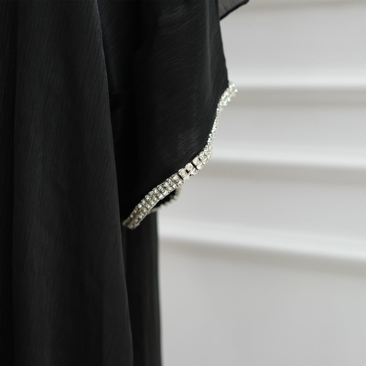 Luxe Beaded Cardigan Abaya | Modest Luxury Evening Wear Beading - Embellished Robes (MOA195) - Mariam's Collection