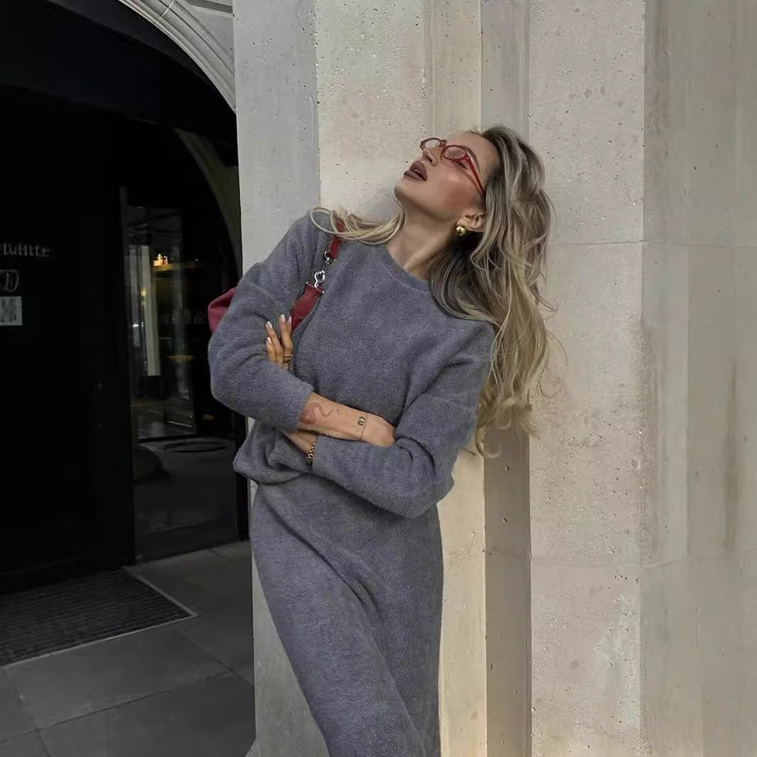 Luxe Fuzzy Sweater & Mermaid Skirt Set(MS192) - Mariam's Collection