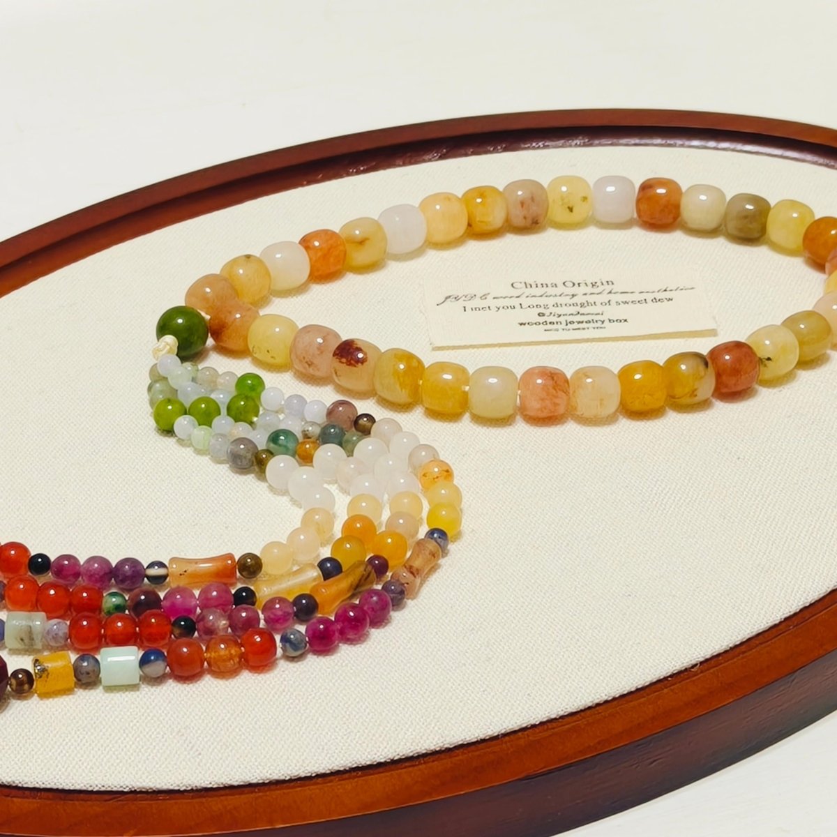 Luxury Elegance Fancy 33 Muslim Agate Tasbeeh with Tassels (MR083) - Mariam's Collection