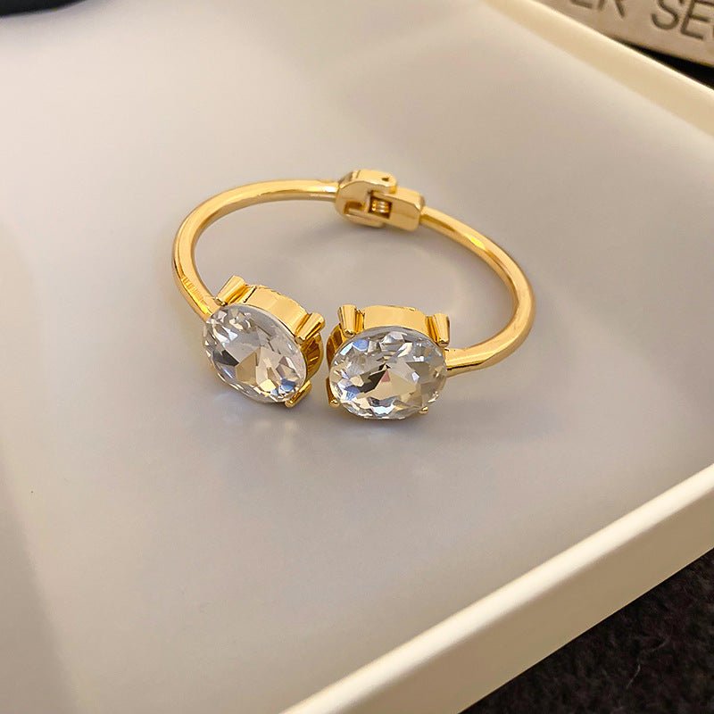 Luxury Minimalist Glossy High - grade Shiny Bracelets - Simple Temperament Cold - Tone Bangles (MAC242) - Mariam's Collection