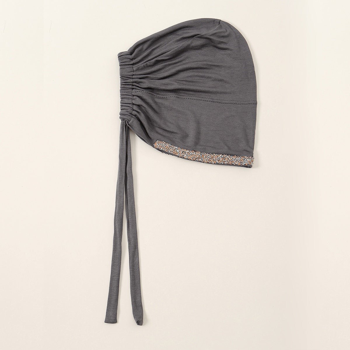 Luxury Modal Cotton Hijab Cap Crystal - Embellished Elastic Lace - Up Undercap with Breathable Design. (MH115) - Mariam's Collection